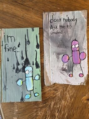 Original Painting SetAcrylic on Reclaimed Cardboard